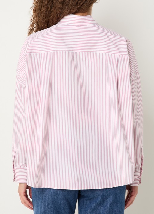MaxMara Aureo blouse met streepprint - achterkant roze