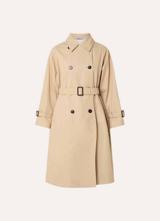 MaxMara Canasta double-breasted trenchcoat met steekzakken - voorkant 2 beige