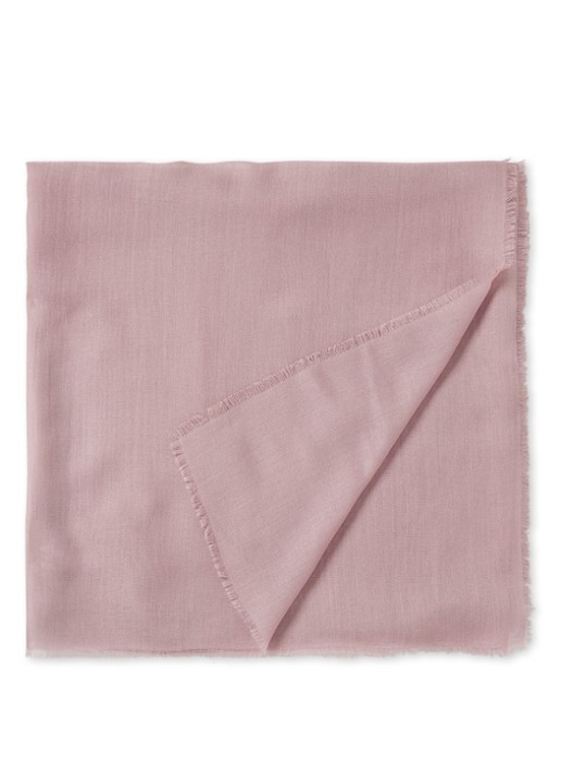 MaxMara Ema sjaal in uni 140 x 140 cm - voorkant roze