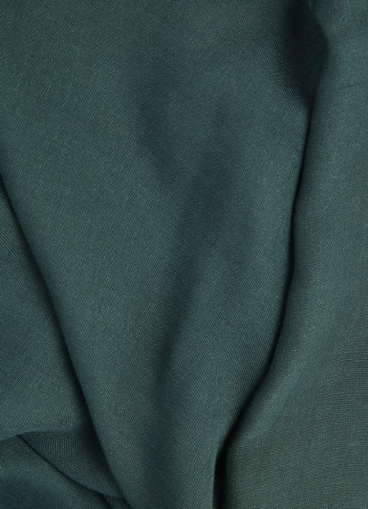 MaxMara Ema sjaal in uni 140 x 140 cm - detail 3 groen