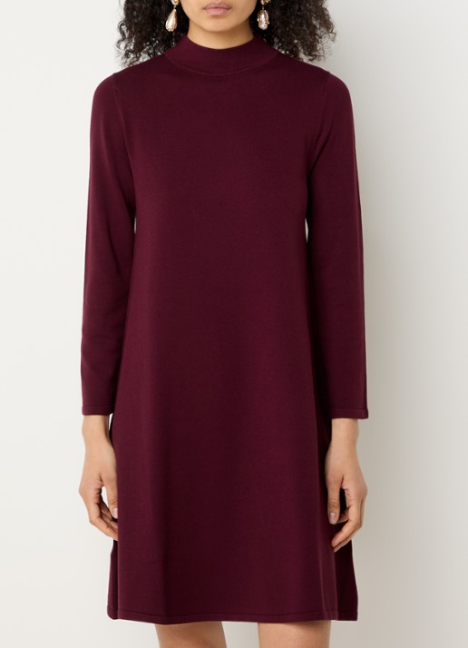 MaxMara Fijngebreide mini trui-jurk met opstaande kraag
