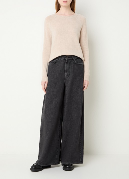 MaxMara Fijngebreide pullover van kasjmier - voorkant 2 beige