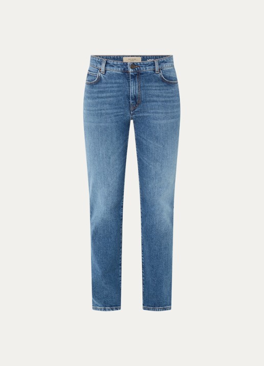 MaxMara High waist slim fit jeans met medium wassing - voorkant 3 indigo