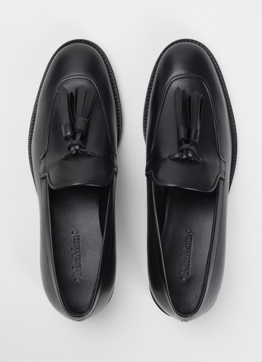 MaxMara Loafer van leer - detail 4 zwart