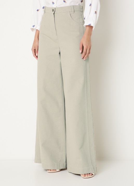 MaxMara Mid waist wide fit jeans met gekleurde wassing