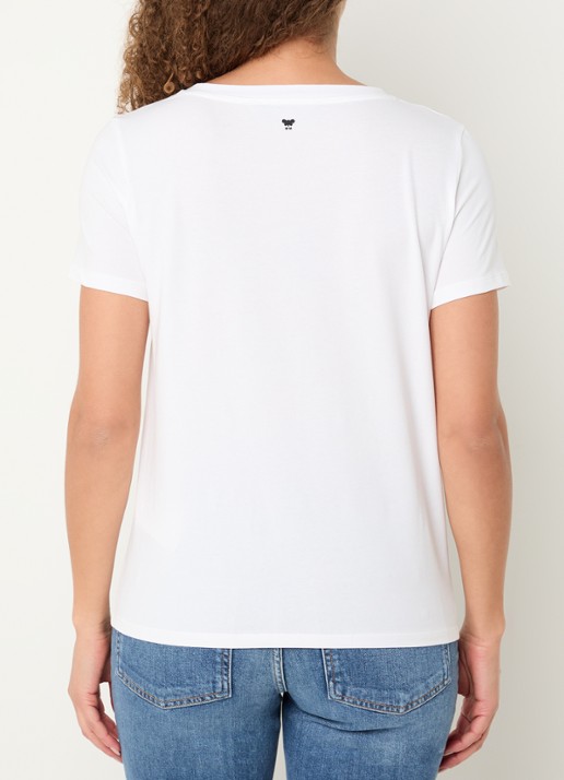 MaxMara Multib T-shirt met ronde hals - achterkant wit