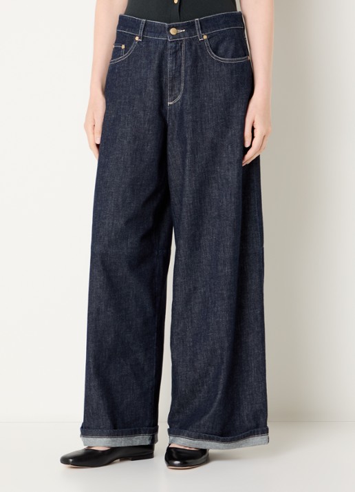 MaxMara Occhio high waist wide leg jeans met donkere wassing