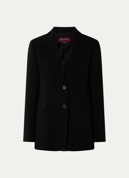 MaxMara Oversized blazer met klepzakken - voorkant 3 zwart