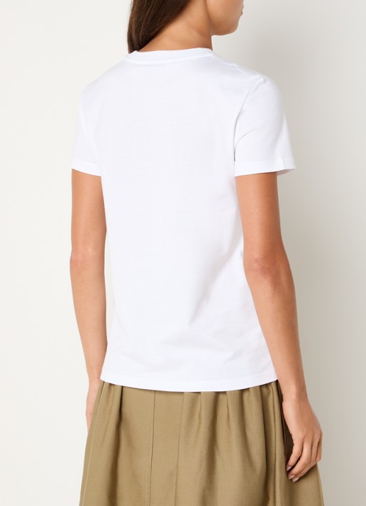MaxMara Papaia T-shirt met logoborduring - achterkant 4 wit