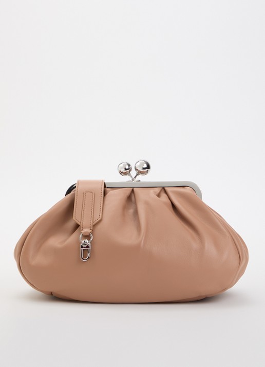 MaxMara Pasticcino clutch van schapenleer met afneembare schouderriem