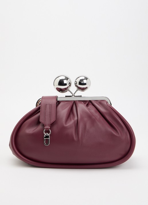 MaxMara Pasticcino clutch van schapenleer met afneembare schouderriem
