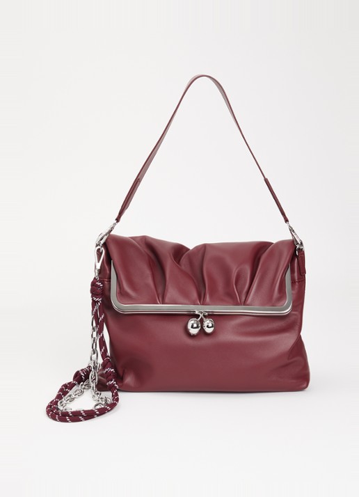 MaxMara Pasticcino schoudertas van schapenleer met afneembare schouderriem