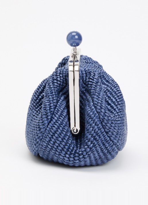 MaxMara Pasticcino Small clutch met gevlochten detail en afneembare schouderriem - detail 2 blauw