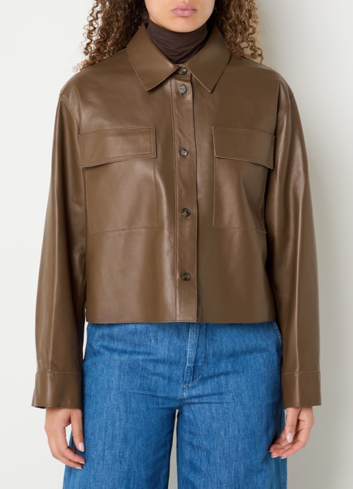 MaxMara Piovra jack van lamsleer met klepzakken