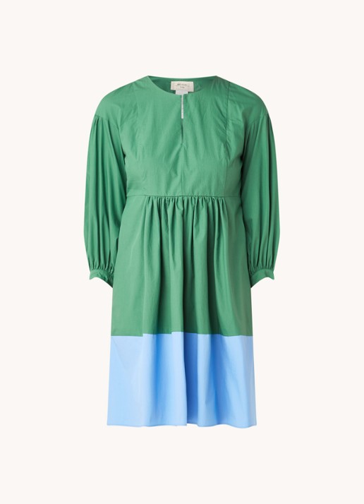 MaxMara Sala mini tuniekjurk met pofmouw - voorkant 2 groen