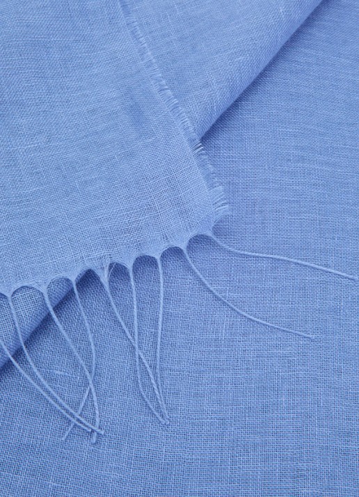 MaxMara Sjaal 189 x 70 cm - detail 2 blauw