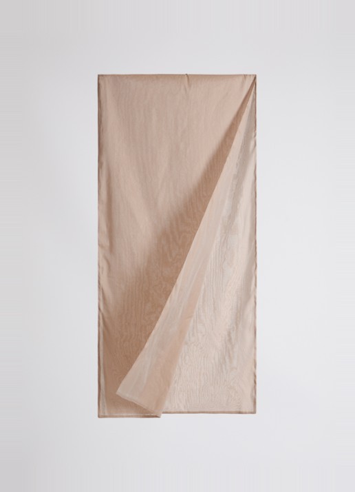 MaxMara Sjaal in zijdeblend 210 x 48 cm  - detail zand