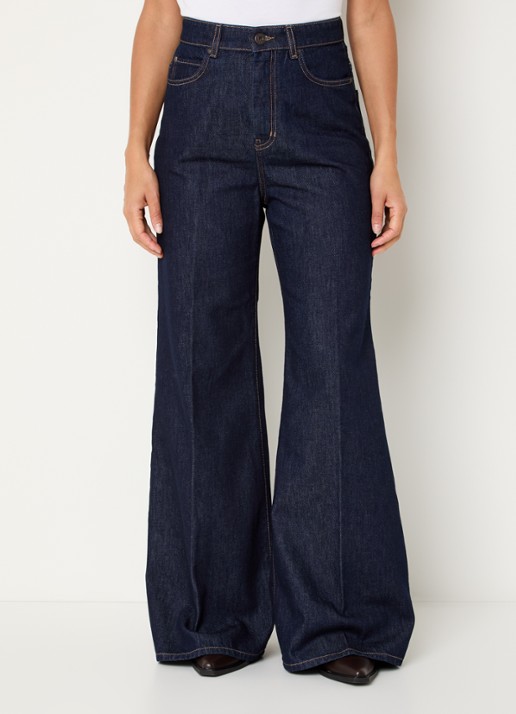 MaxMara Sport high waist wide leg jeans met donkere wassing
