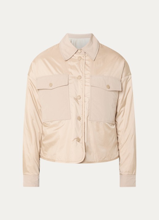 MaxMara Sughero reversible gewatteerd jack met waterafstotende coating - voorkant zand