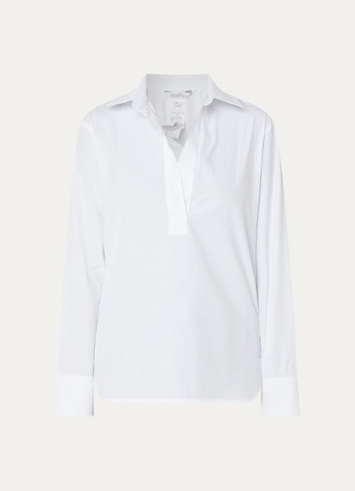 MaxMara Tuniek met V-hals - voorkant 2 wit
