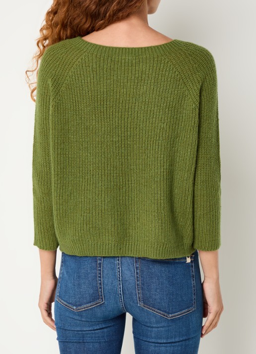 MaxMara Xeno grofgebreide trui - achterkant groen