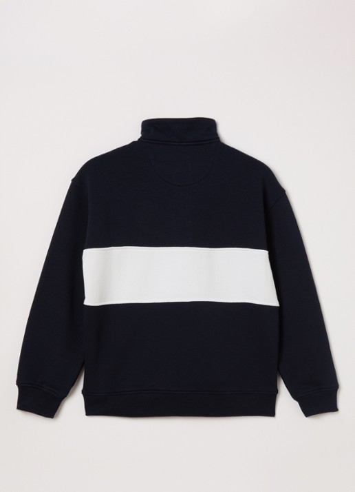 MC2 Saint Barth Kenneth sweater met borduring - voorkant 3 donkerblauw