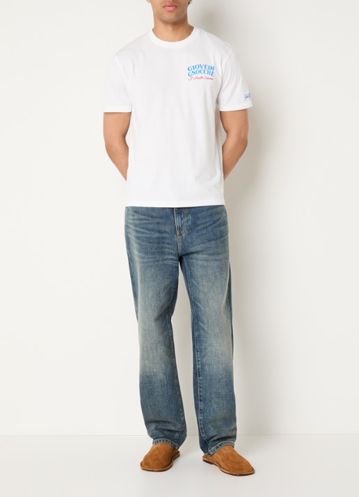 MC2 Saint Barth Portland T-shirt met logo- en backprint - voorkant 4 wit
