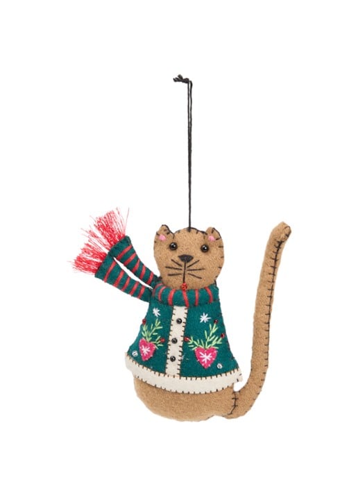 Meander Kat met sjaal 11 cm
