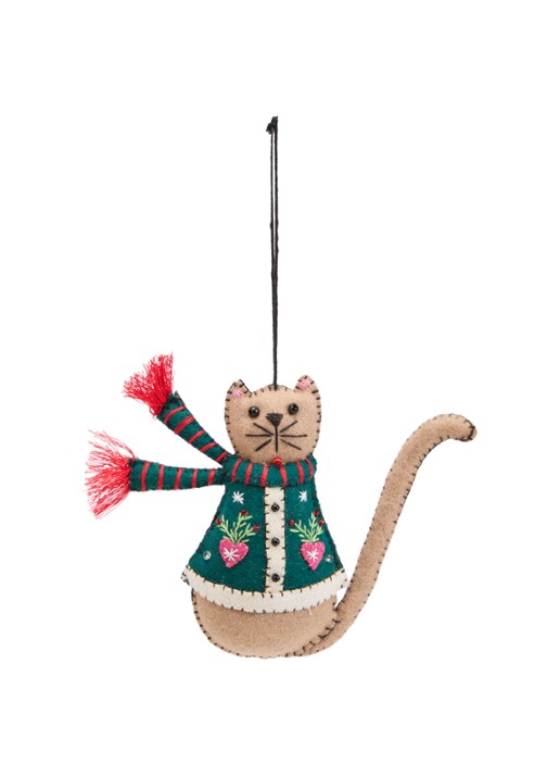 Meander Kat met sjaal 11 cm