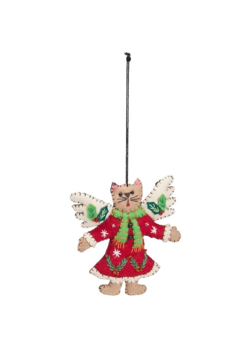 Meander Kat met vleugels kertshanger 11 cm