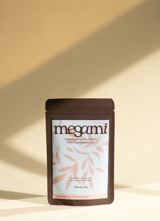 Megami Matcha 50 gram - voorkant 3 bruin