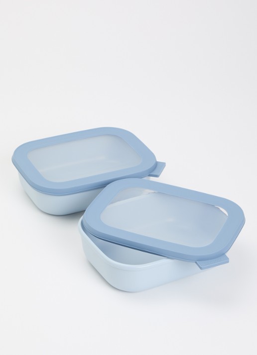 Mepal Cirqula vershouddoos set van 2 - voorkant 2 blauw