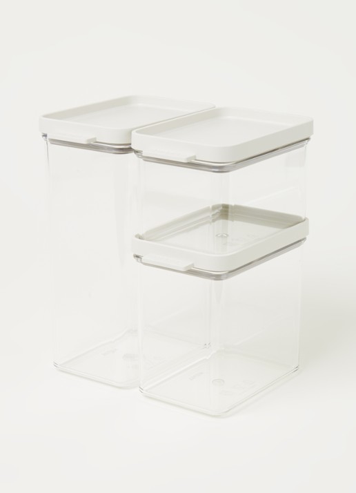 Mepal Omnia vershouddoos set van 3 - voorkant 3 lichtgrijs