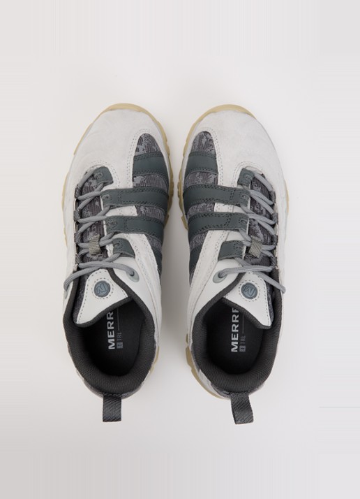 Merrell Moab 2 Remix sneaker van leer met mesh details - detail 4 lichtgrijs