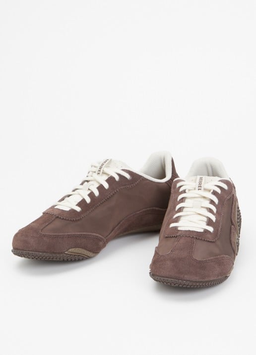 Merrell Relay Fly Vent sneaker van suède met mesh details - detail 3 chocoladebruin