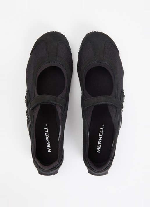 Merrell Relay Tour Mary Jane sneaker van mesh met details van suède - detail 2 zwart