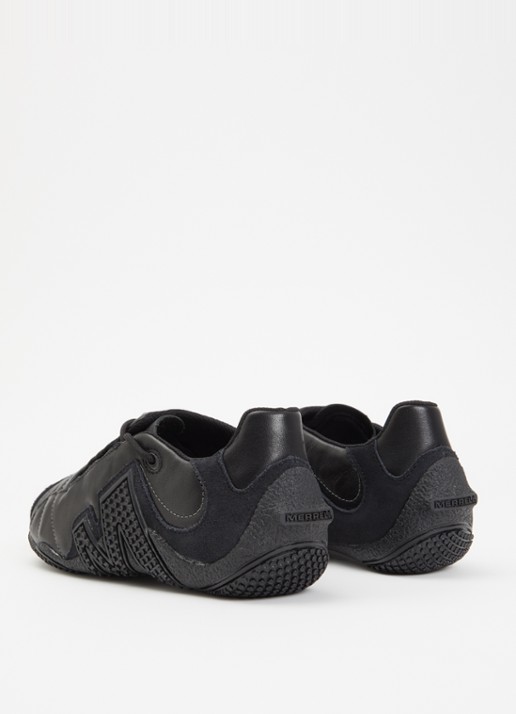 Merrell Relay Web SE sneaker van leer met details van suède - achterkant 4 zwart