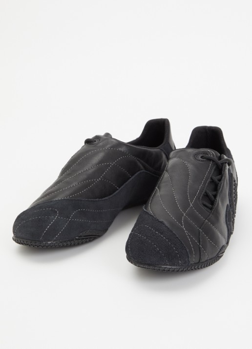 Merrell Relay Web SE sneaker van leer met details van suède - detail zwart