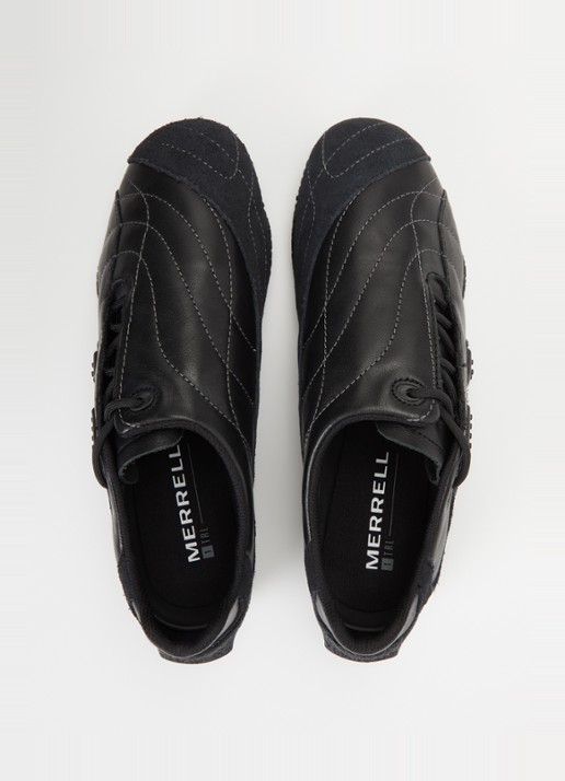 Merrell Relay Web SE sneaker van leer met details van suède - detail 2 zwart