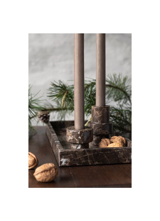 Mette Ditmer Marble opbergschaal van marmer 31 x 16 cm - detail 3 bruin