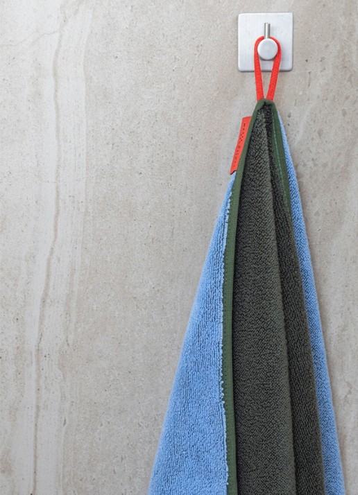 Mette Ditmer Soft badhanddoek - 90 x 50 cm - detail 2 olijfgroen