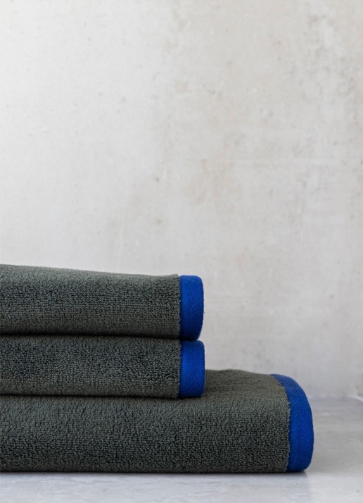 Mette Ditmer Soft gastendoek - 55 x 40 cm set van 2 - detail 3 olijfgroen