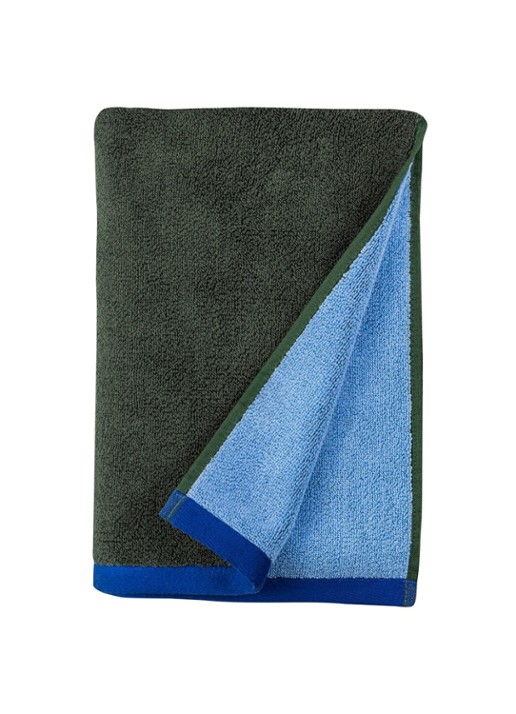 Mette Ditmer Soft gastendoek - 55 x 40 cm set van 2 - voorkant 5 olijfgroen