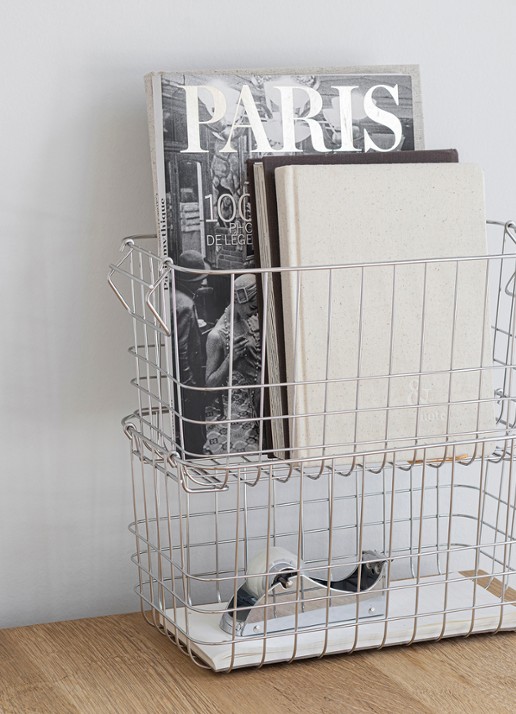 Mette Ditmer Store-It opbergmand 31 x 16 cm - detail zilver