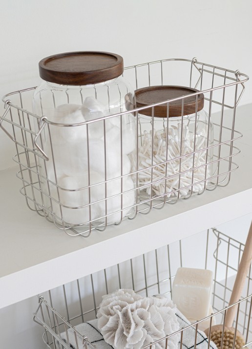 Mette Ditmer Store-It opbergmand 31 x 16 cm - detail 2 zilver
