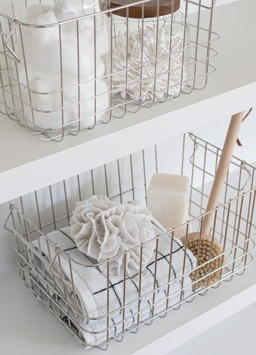 Mette Ditmer Store-It opbergmand 37 x 20 cm - detail zilver