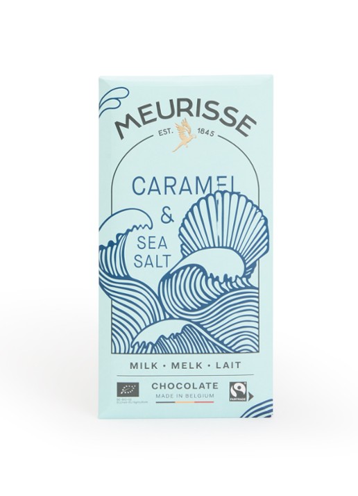 Meurisse Caramel Seasalt melk chocoladereep 100 gram
