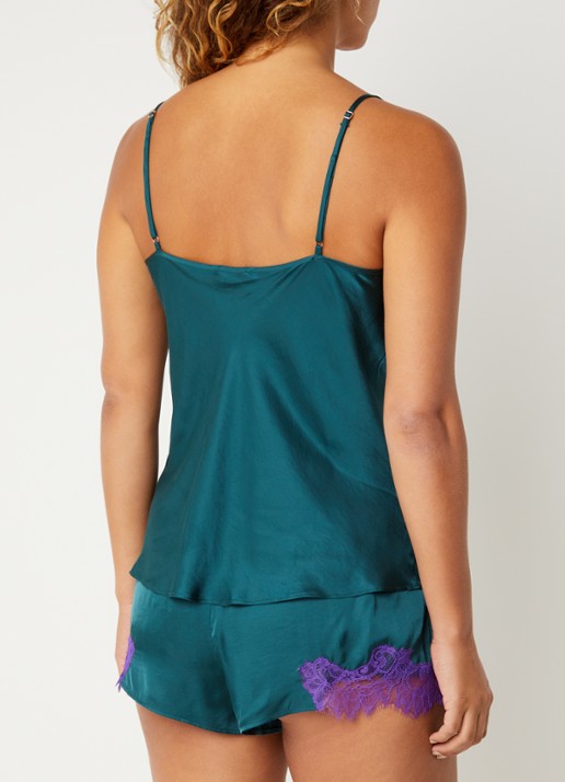 Mey Camisole pyjamatop - achterkant 2 donkergroen