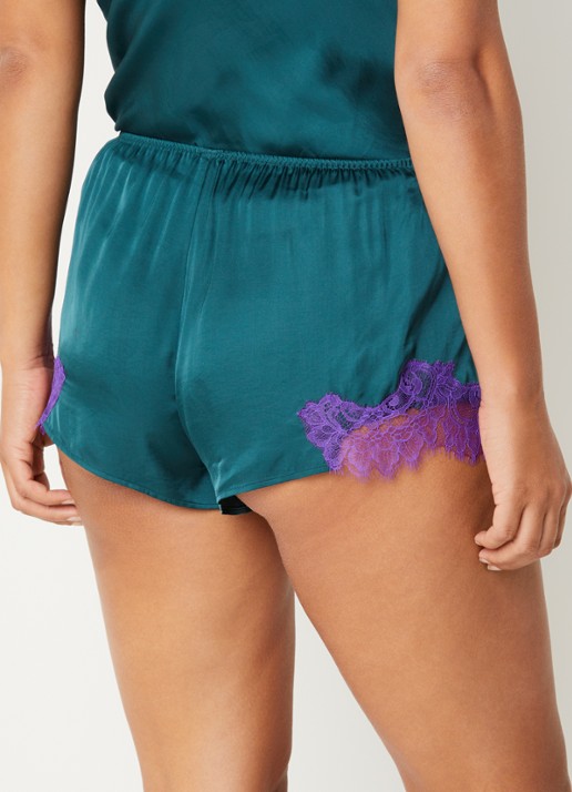 Mey French Knicker loose fit korte pyjamabroek - achterkant 2 donkergroen