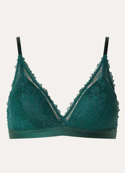 Mey Plunge bh met overlay van mesh